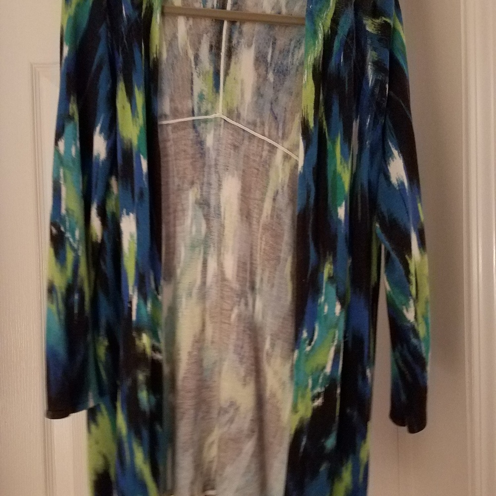 Multi-color long cardigan